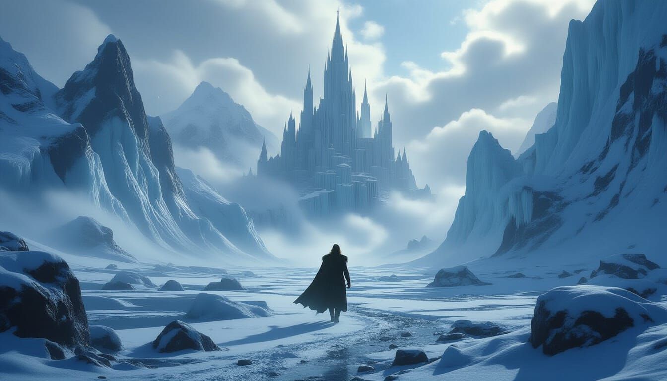 Loki Among Niflheim Glaciers in Asgard
