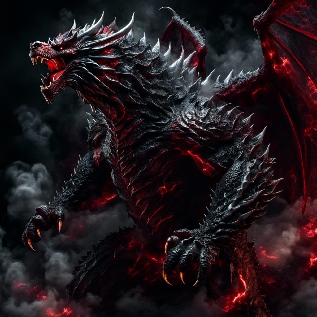 Frosty Demon Vampire Dragon Bear Portrait