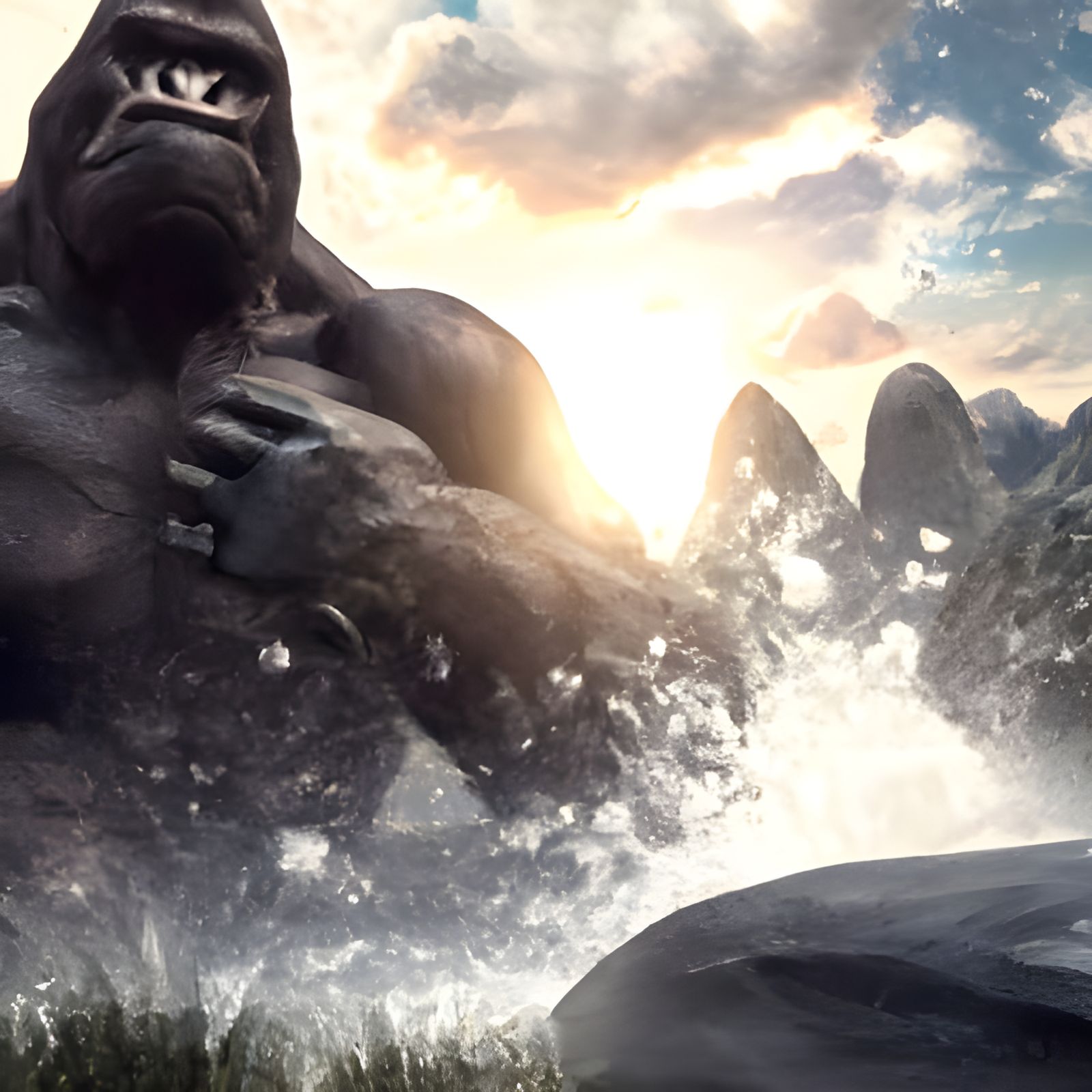 King Kong Portrait in Dynamic Lighting