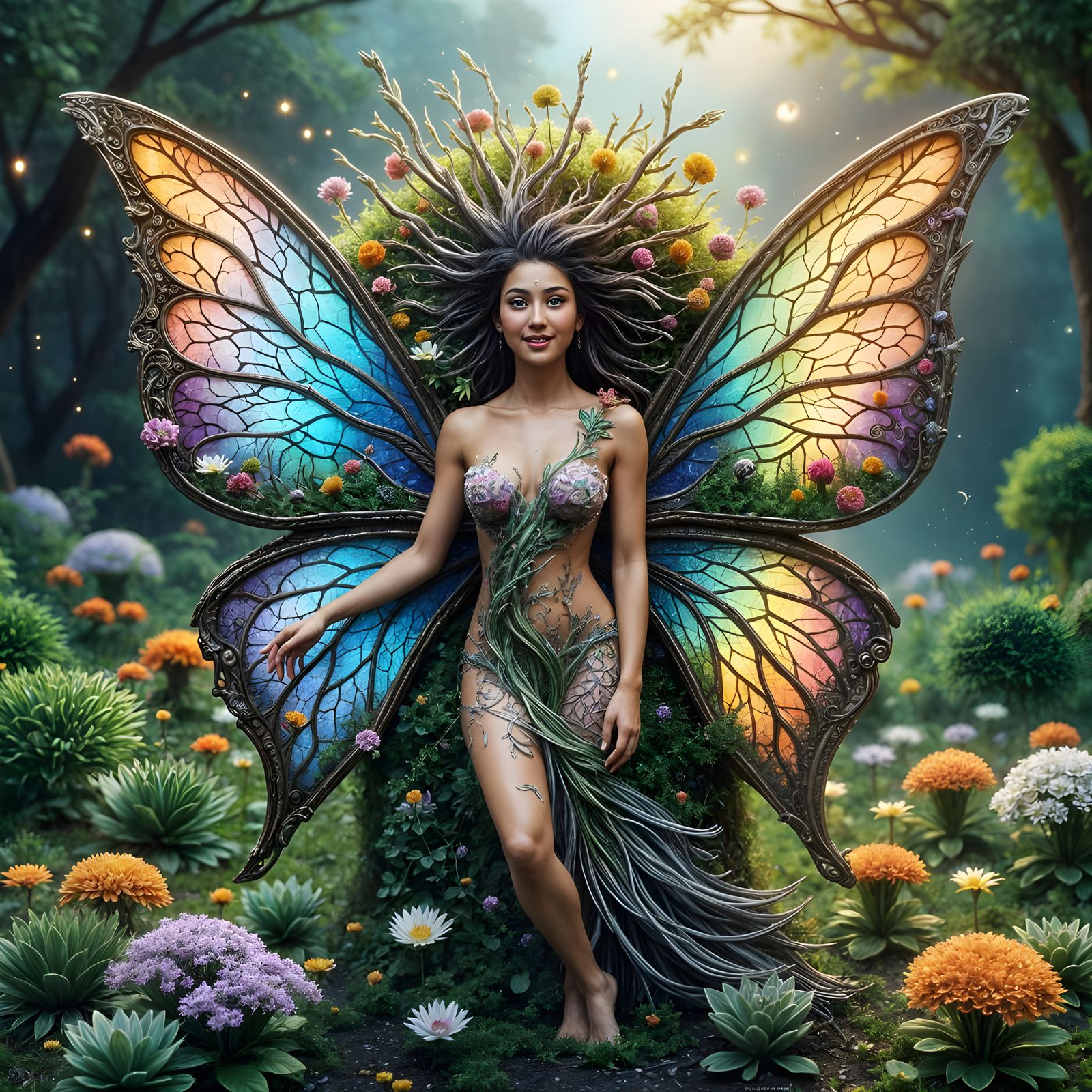 Ethereal Fairy Realm in Iridescent Harmony