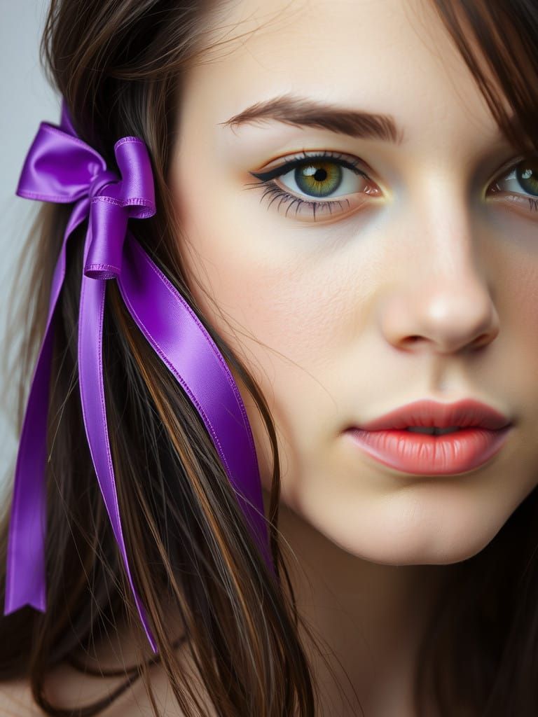 Elegant Woman with a Lavender Hair Accent