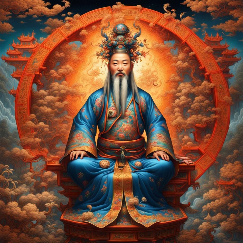 Lingbao Tianzun (灵宝天尊) the Celestial Worthy of the Numinous Treasure,