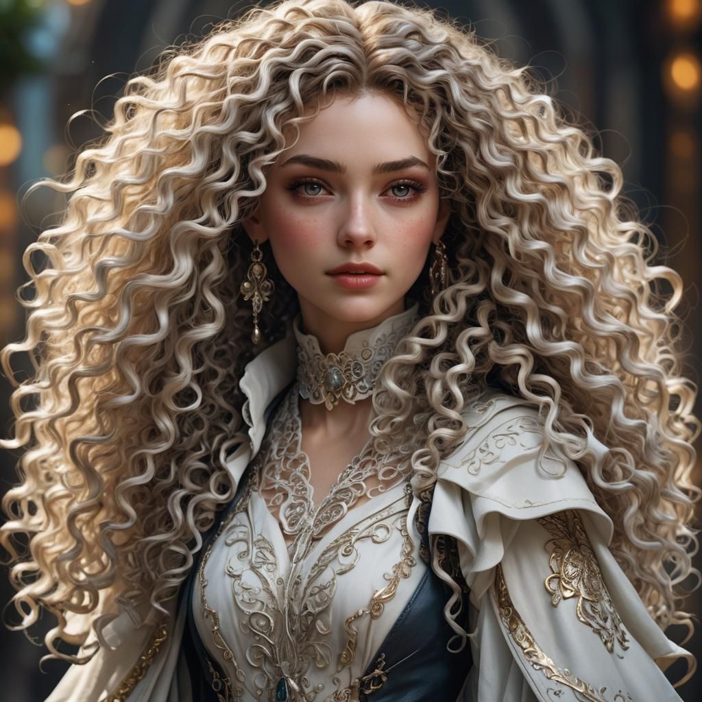 Trendy Girl Portrait with Ornate Accessories