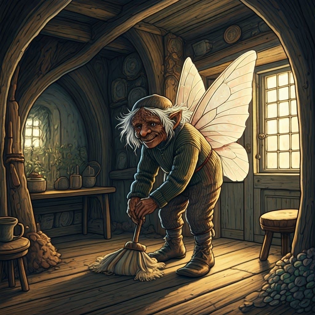 Fenoderee is a brownie from the Isle of Man who helps with household chores.