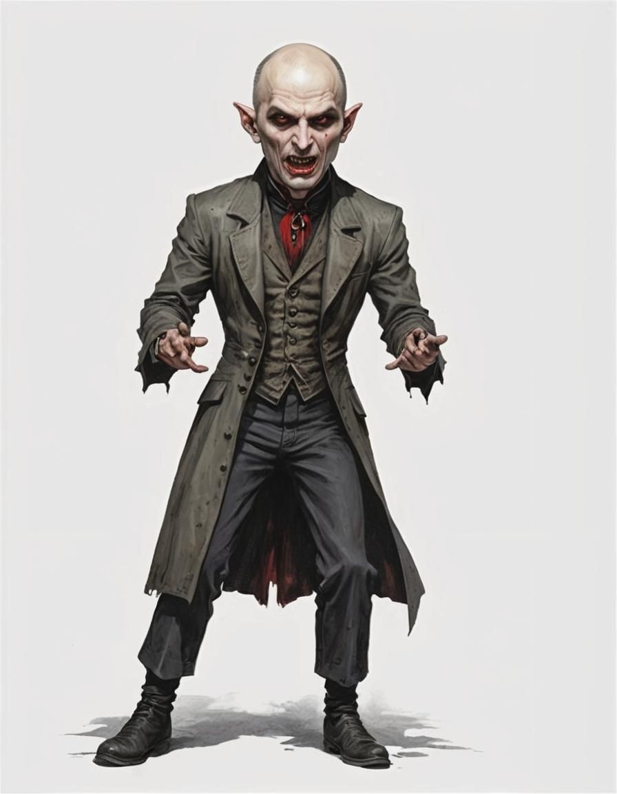 Male Romanian Strigoi Vampire Illustration