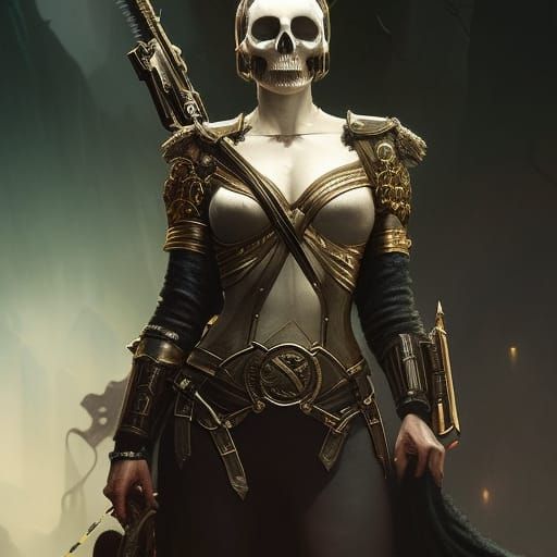 Skull Dark Fantasy Concept Art in 8K