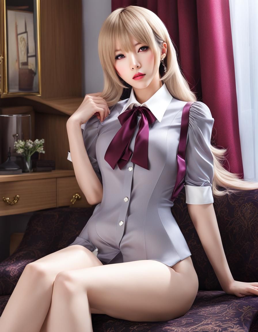 Provocative Androgynous Figure in Studio Photography