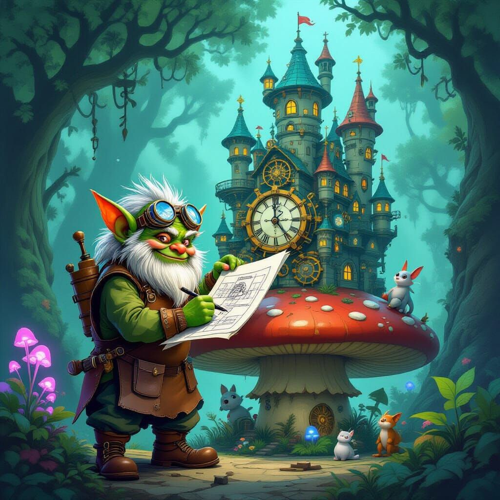 Gremlin Inventor Designs Clockwork Castle in Fantasy Style