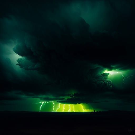 Dark and Ominous Stormy Weather Vortex Descends in Gritty Di...