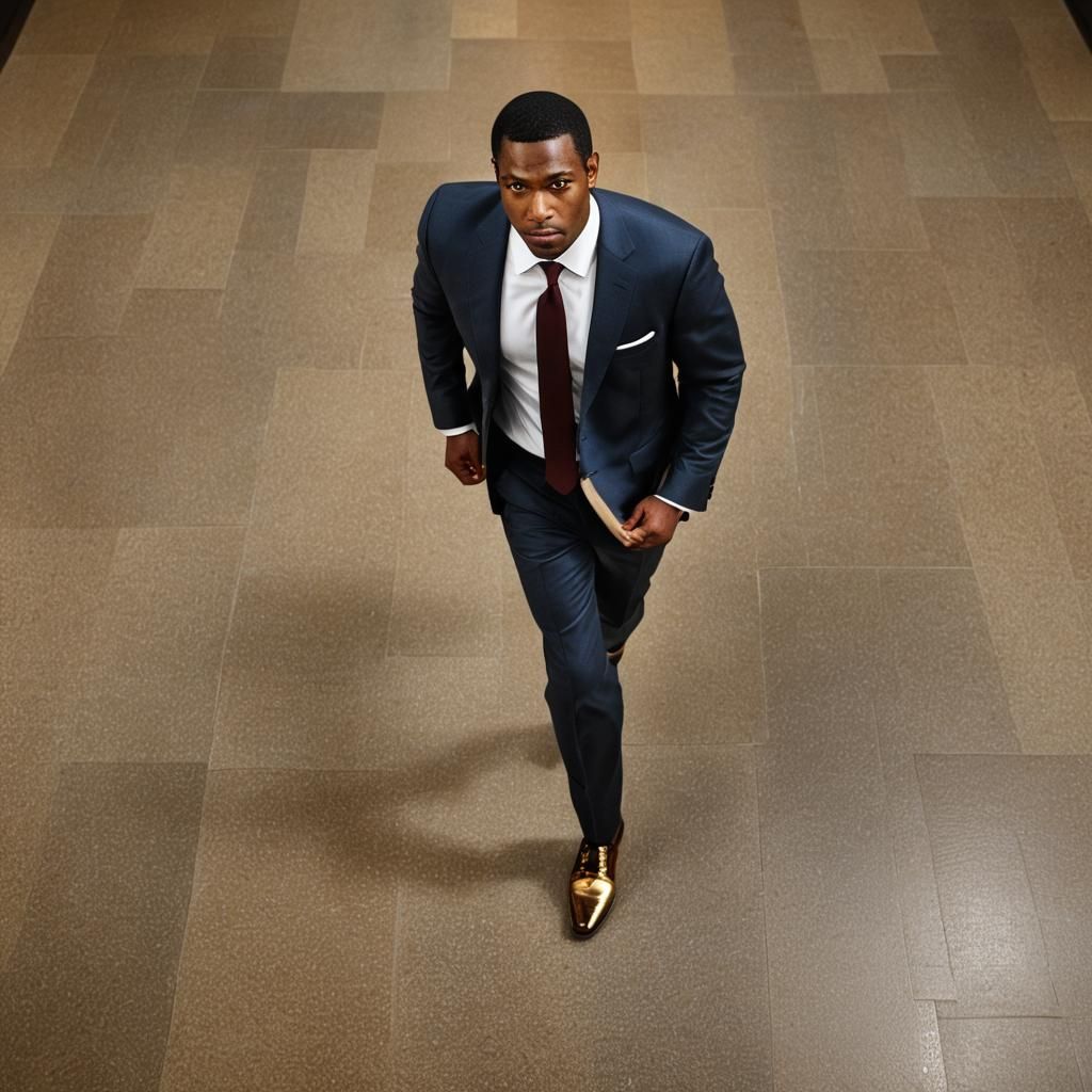 Cinematic Portrait of a Man in Courtroom