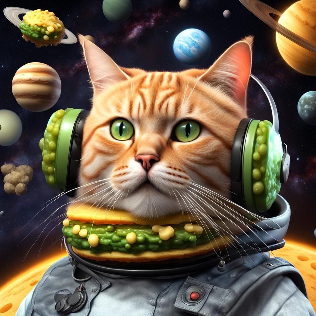 Radioactive Pickle Cat in Cheeseburger Galaxy