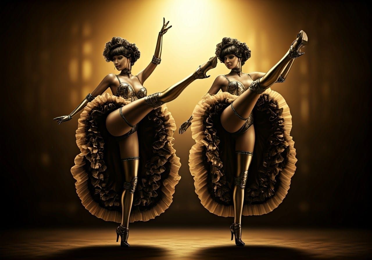 Glamorous Tin Can Dancers in Golden Light
