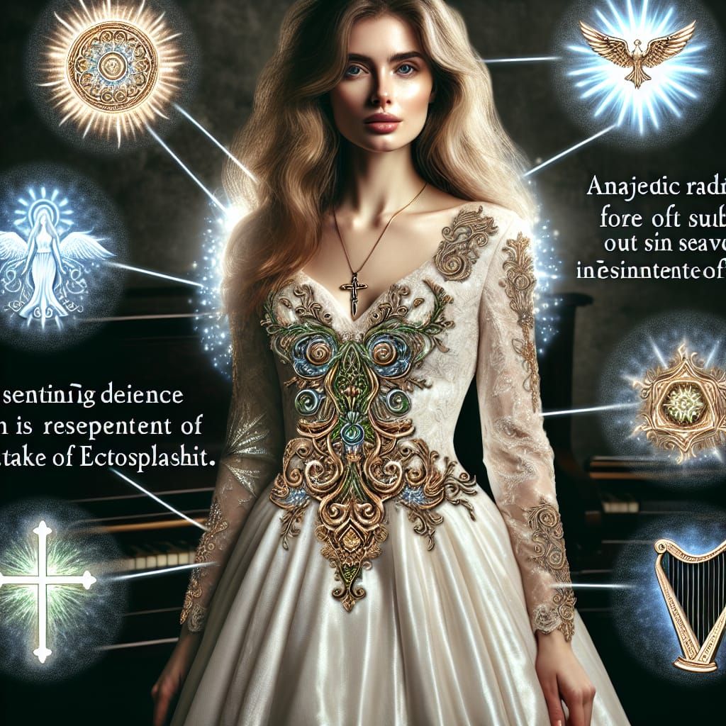 Ethereal Woman in Ectoplasmic Gown of Light