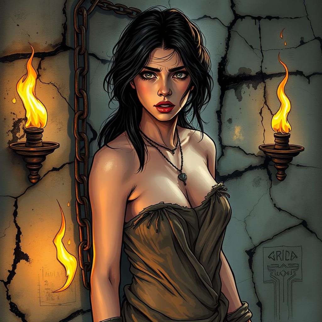 Sensual Prisoner in Shadows