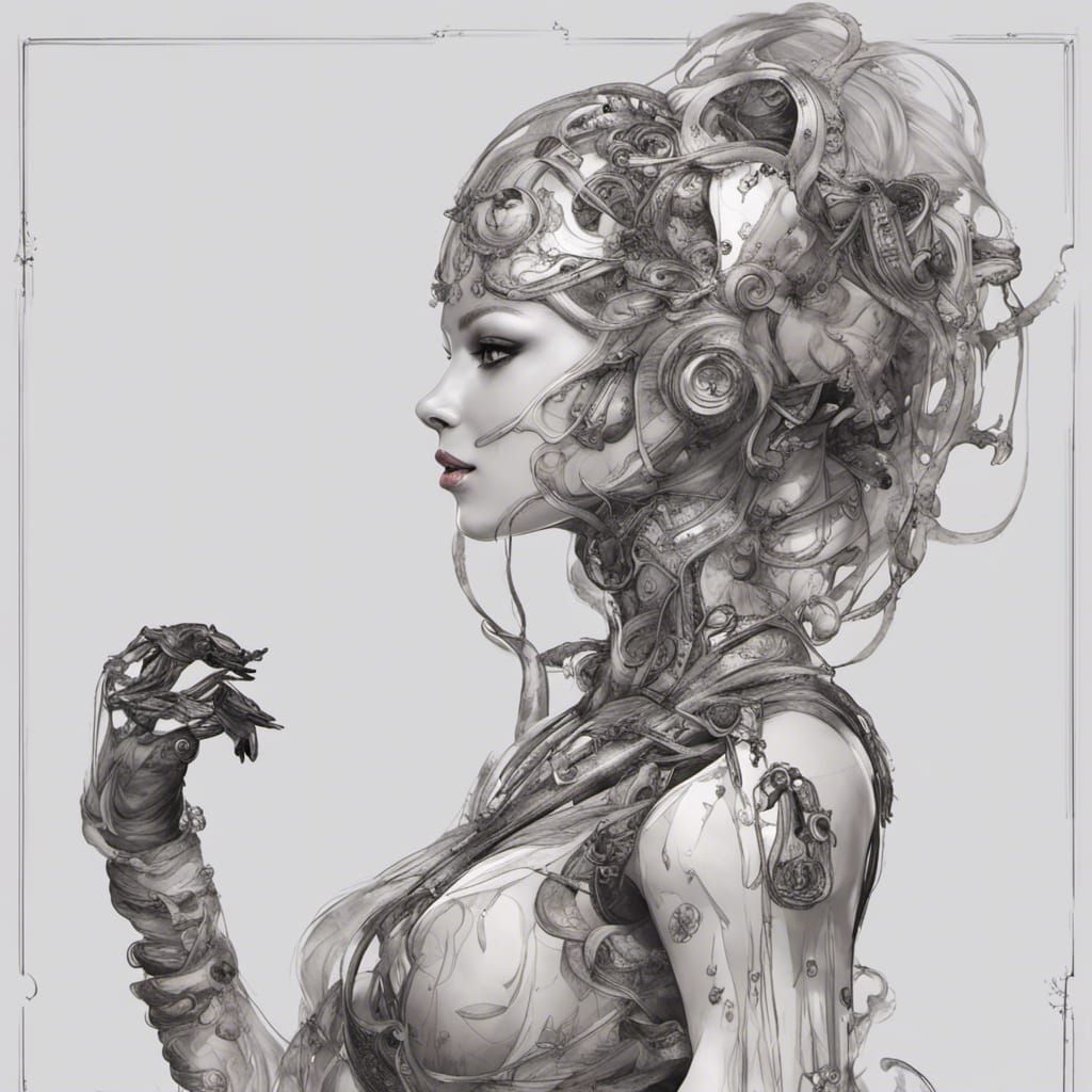 Cybernetic Beauty in Steampunk Style with Implants