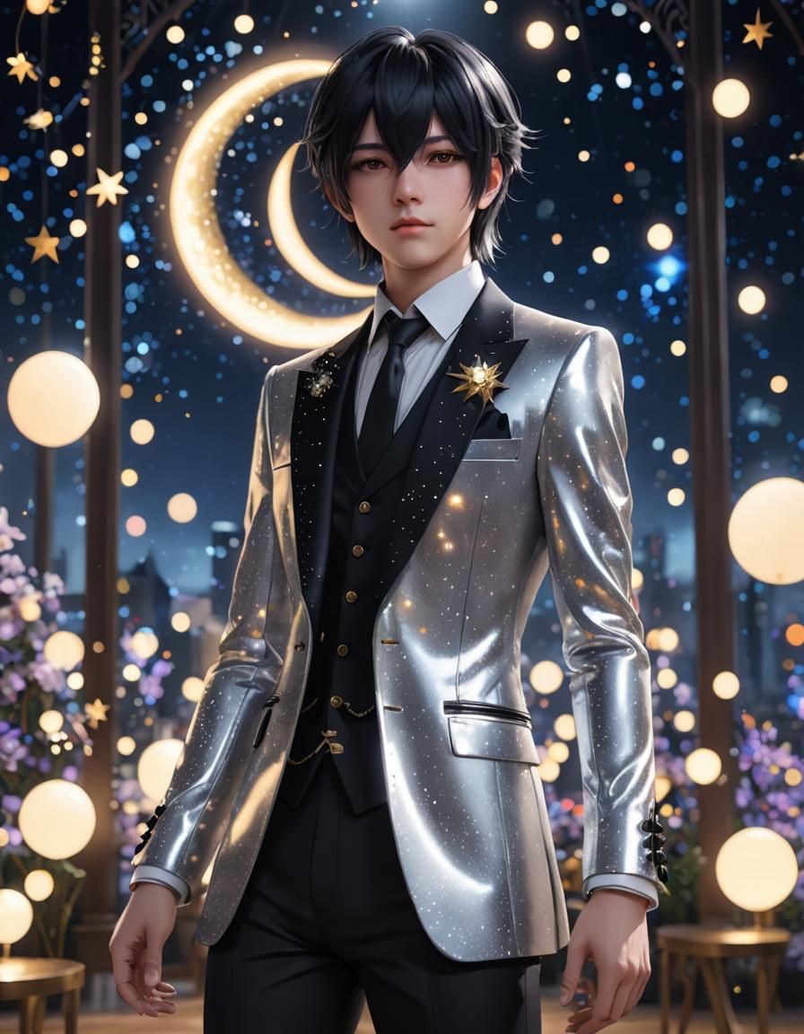 Emo Ballroom Suit in 3D Anime Art Style