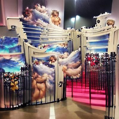 Ethereal Gates Amidst Swirling Clouds