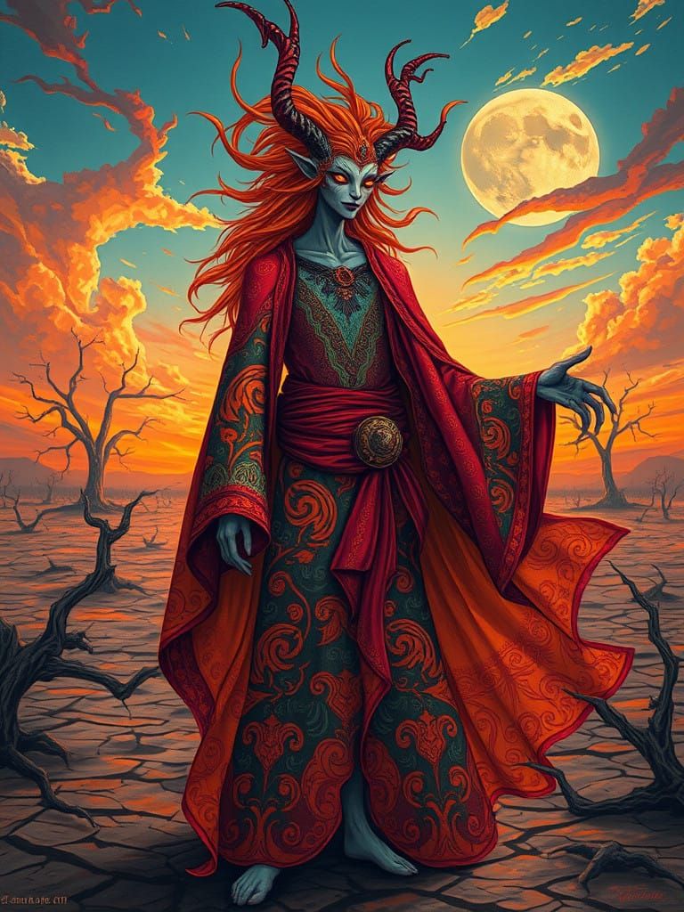 Ethereal Summer Lord Reigns Over Barren Landscapes