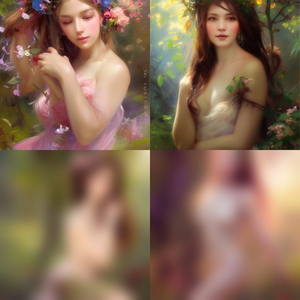 Beautiful Princess Portrait in Summer Forest