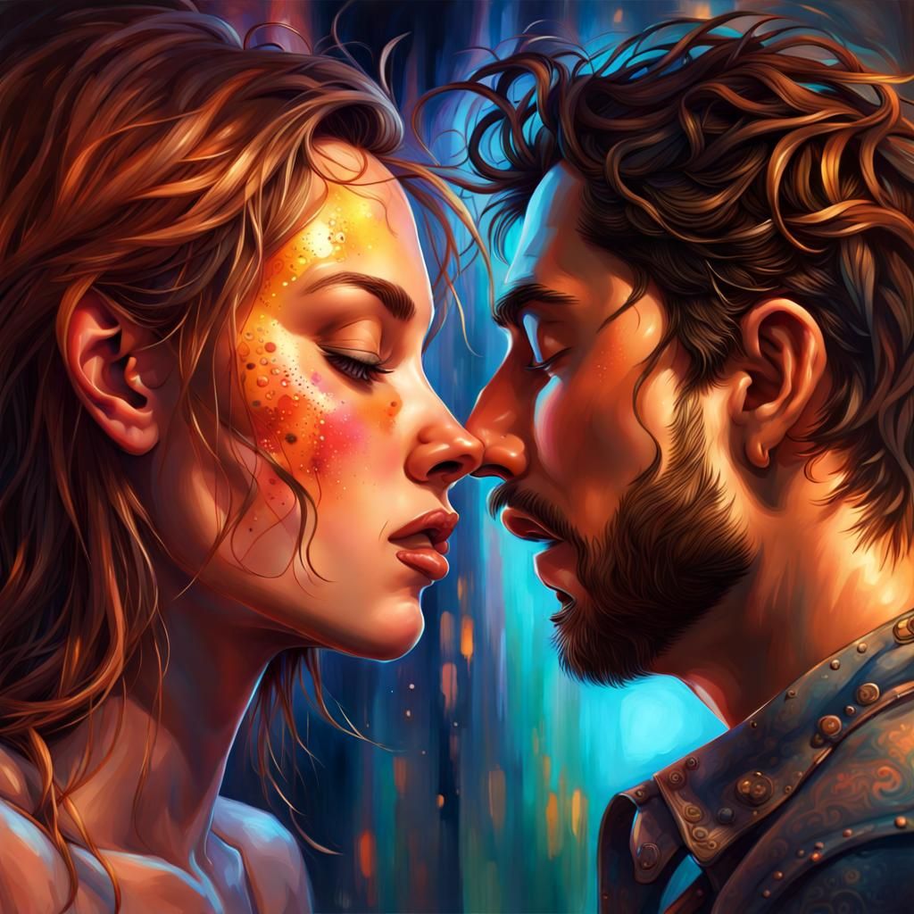 Hyperrealistic Portrait with Dramatic Lighting and Color