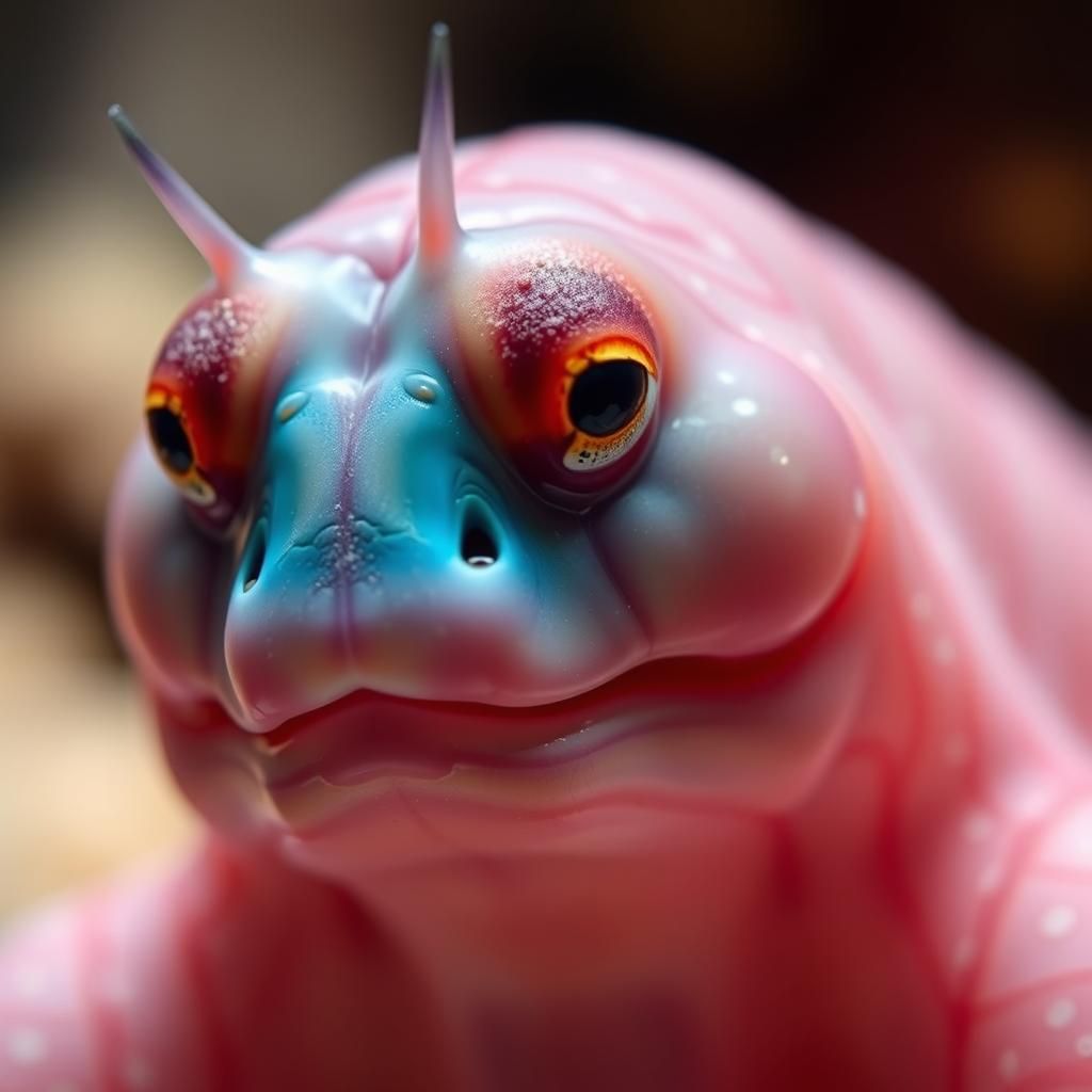 Sea Slug with Actress Face in Photorealistic Style