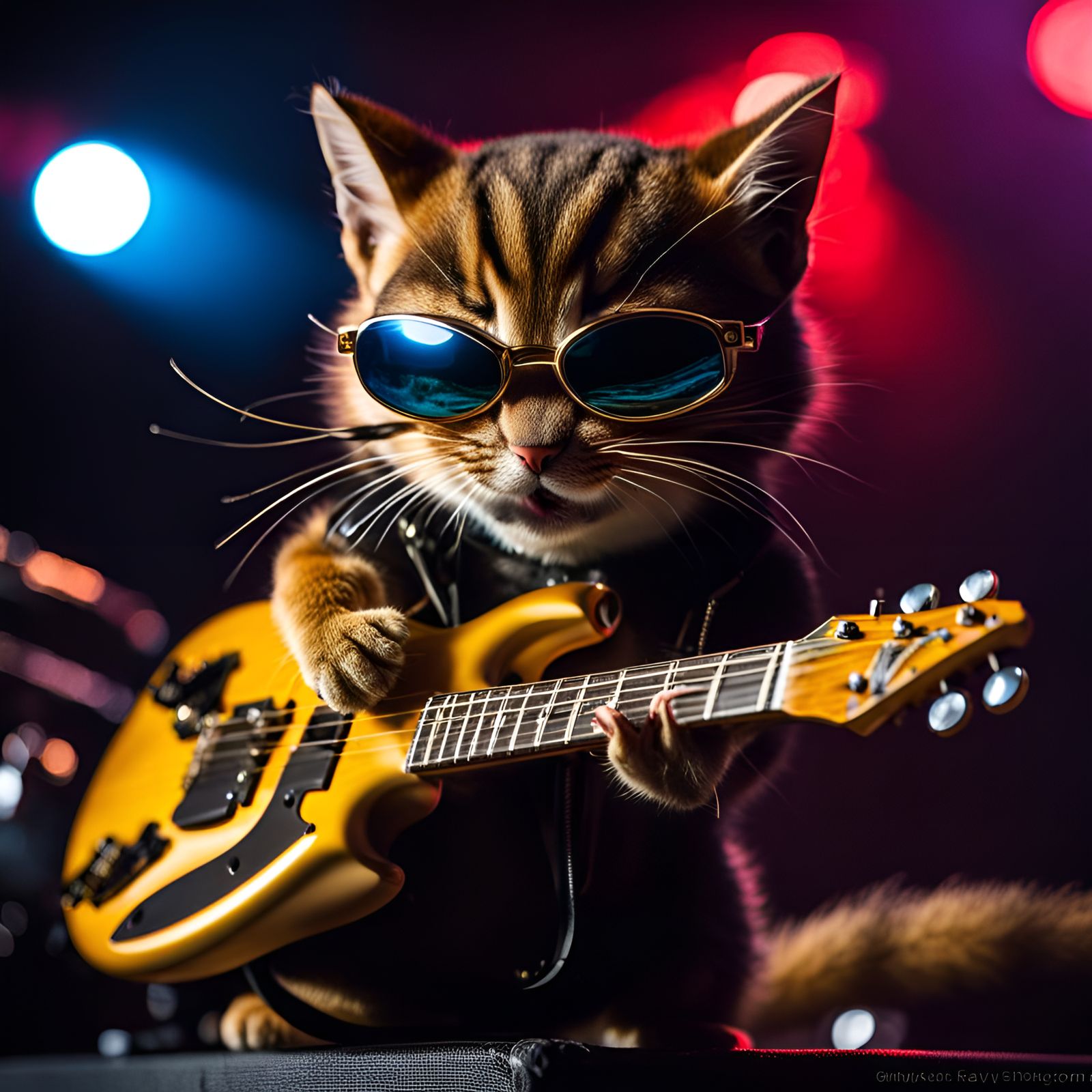 Heavy Metal Chipmunk-Cat Hybrid Rocks Out