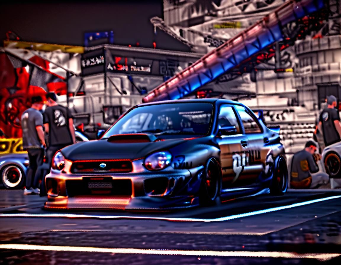 Modified Subaru Impreza as Detailed Matte Painting