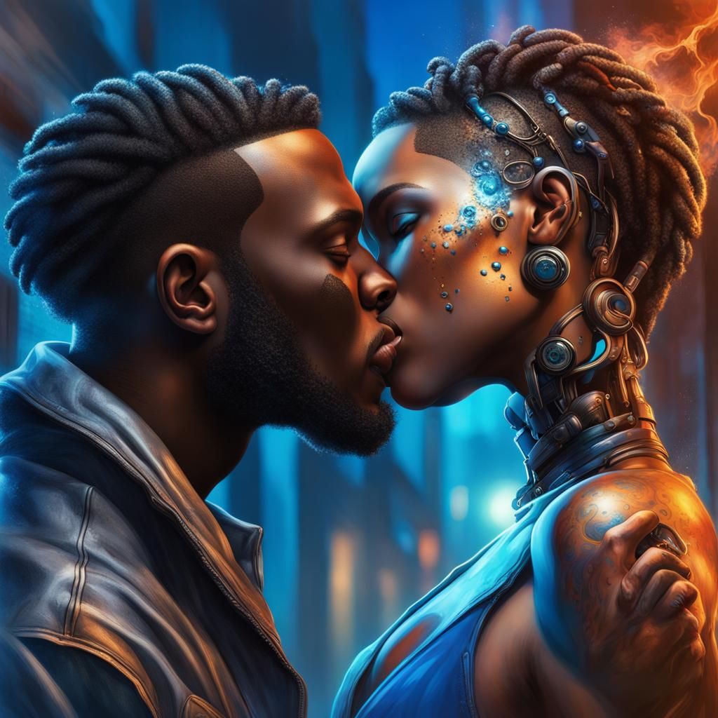 Alley Kiss: Cyborg, Man, and Genie in Hyperrealism