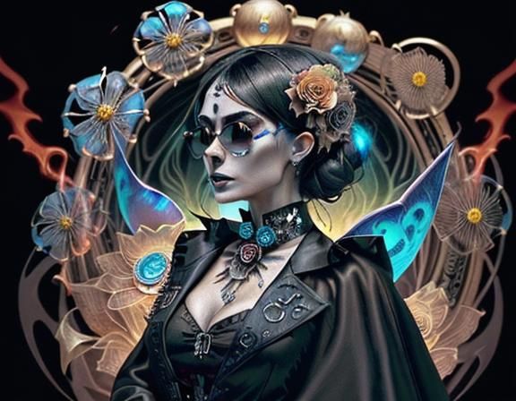 Mystical Woman with Poisonous Lotus Flower