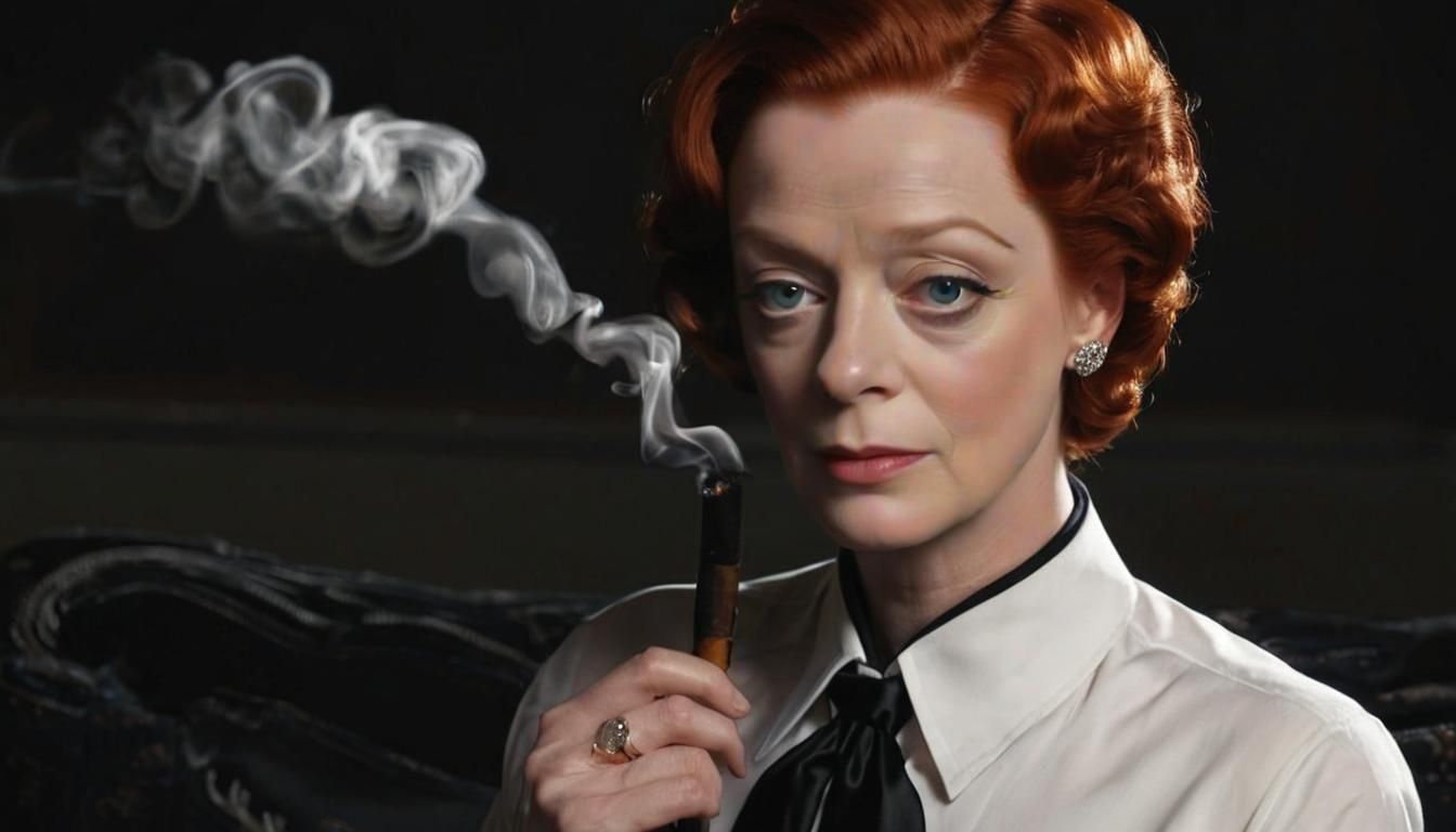 1930s Redhead on Nile Steamboat in Rembrandt Lighting