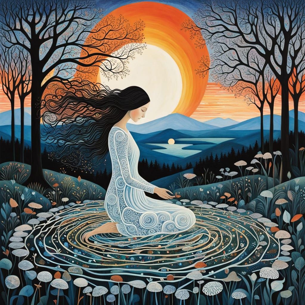 Surreal Fragmented Mirrors Labyrinth in Vibrant Cyberpunk Ae...