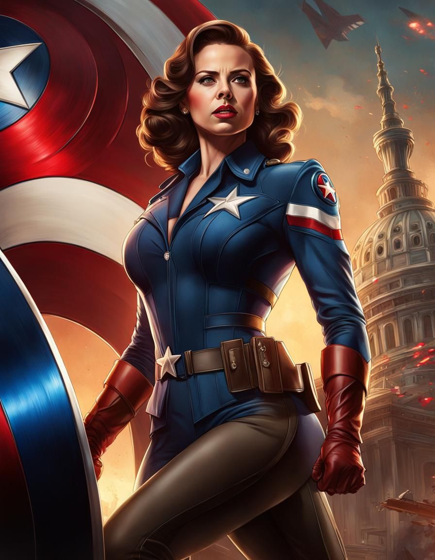 Actress Hayley Atwell as Peggy Carter in Captain America