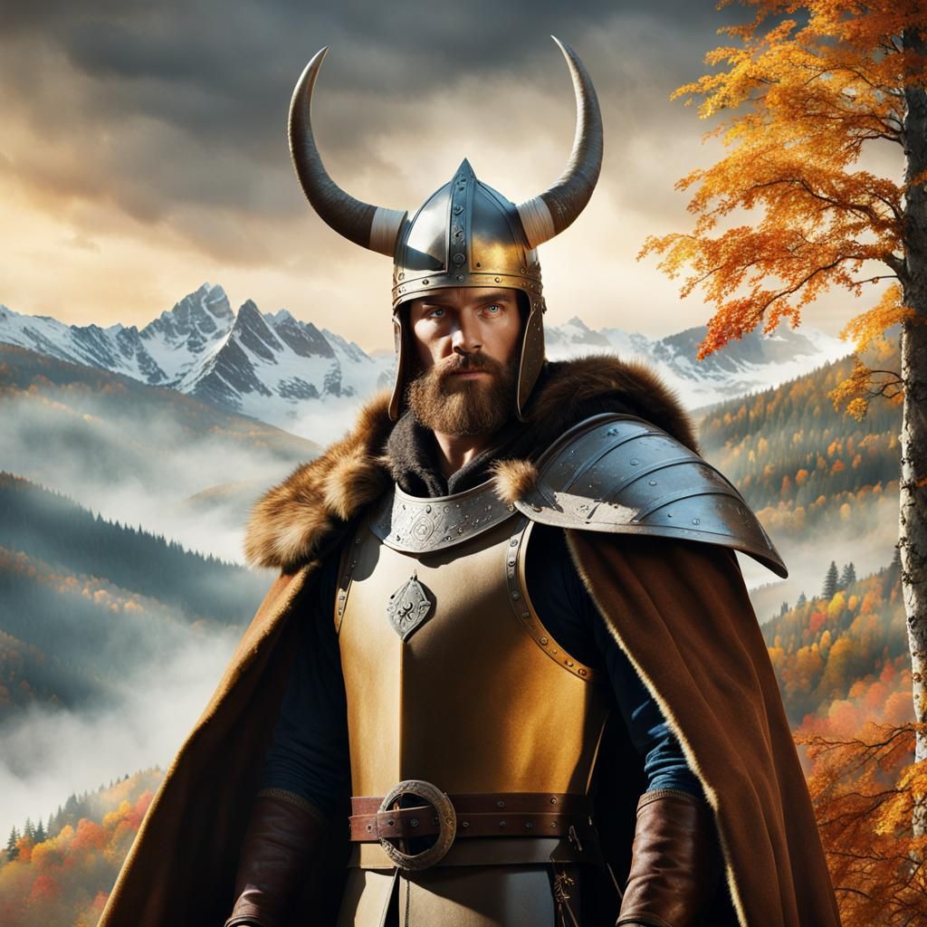 Viking Warrior in Autumnal Splendor