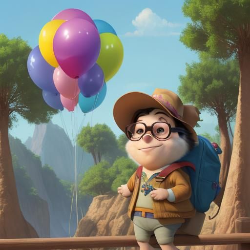 Floating House from UP, Pixar Style