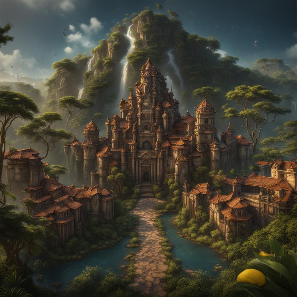 Detailed Matte Painting of Brasil in Deep Color