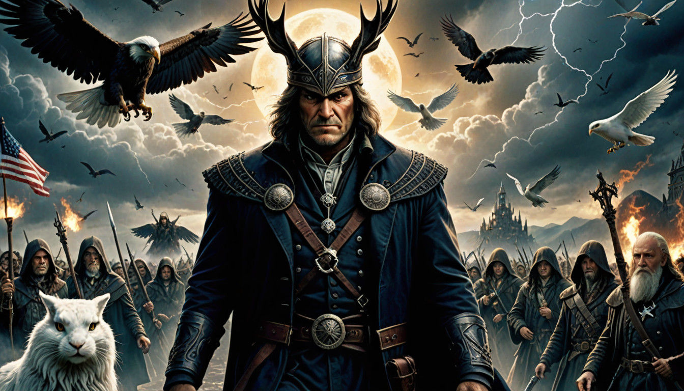 Epic Fantasy Art in a Dark Cyberpunk Aesthetic