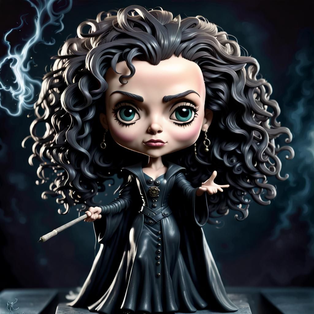 Bellatrix Lestrange Bobblehead Casting Spells in Fantasy Sty...