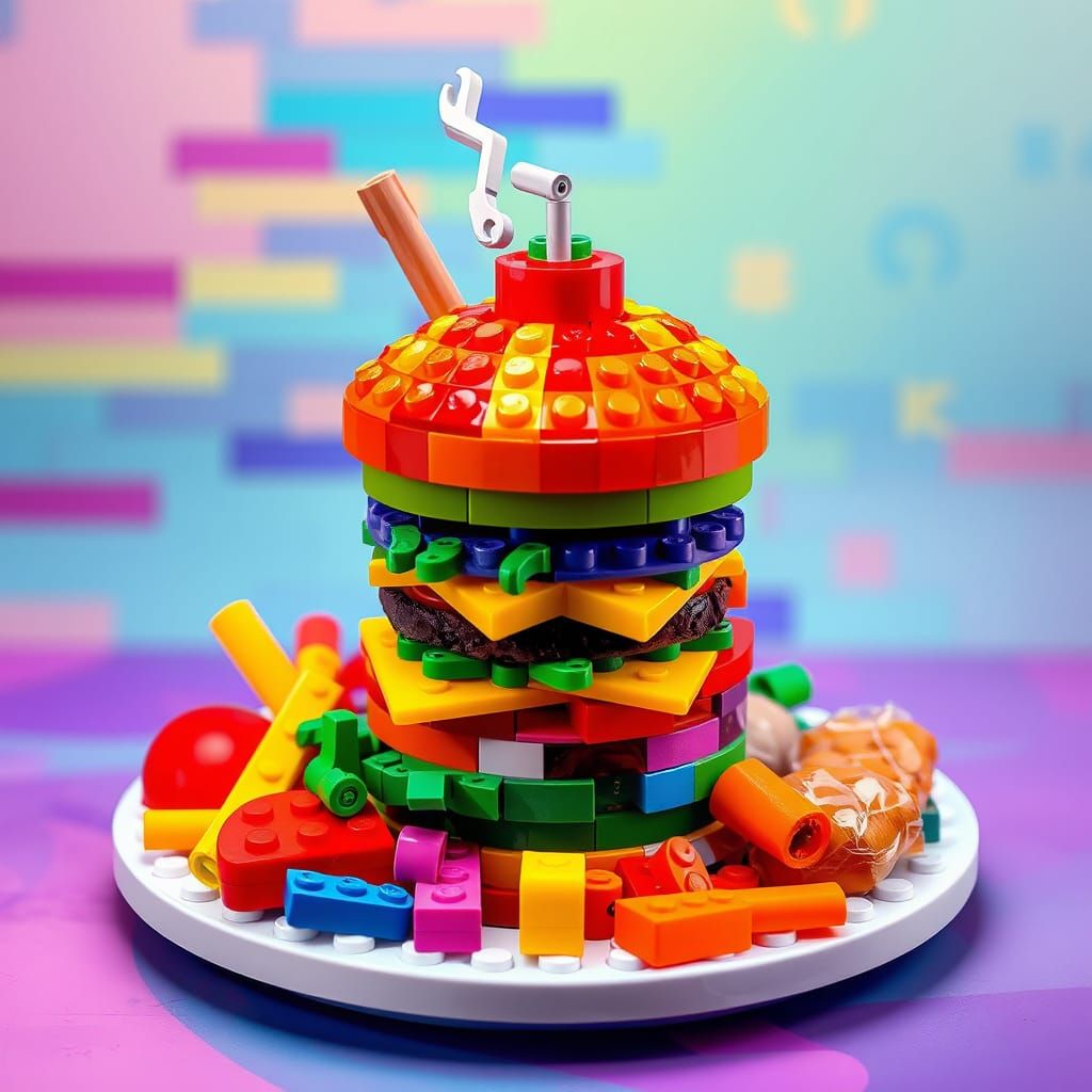 Lego Brick Meal: A Digital Culinary Masterpiece