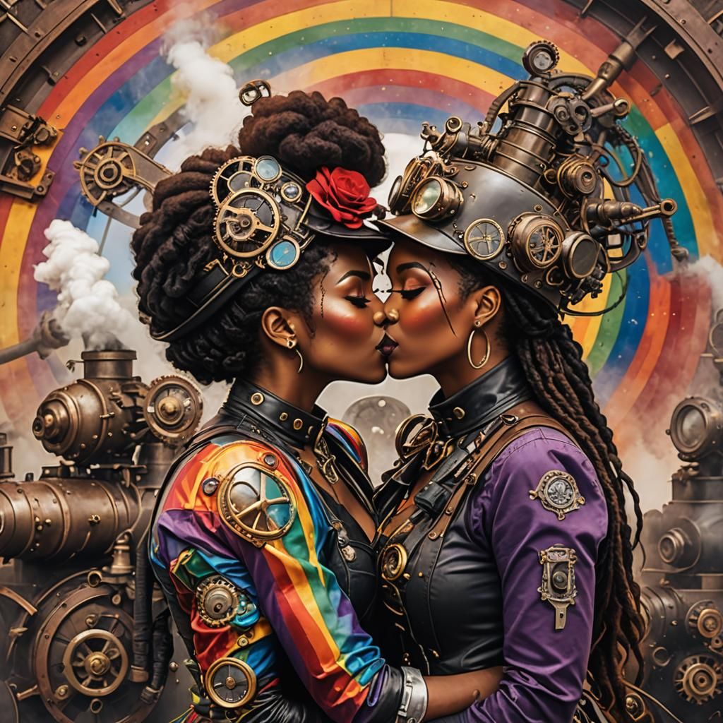 Rainbow Kiss: Steampunk Celebration of Love