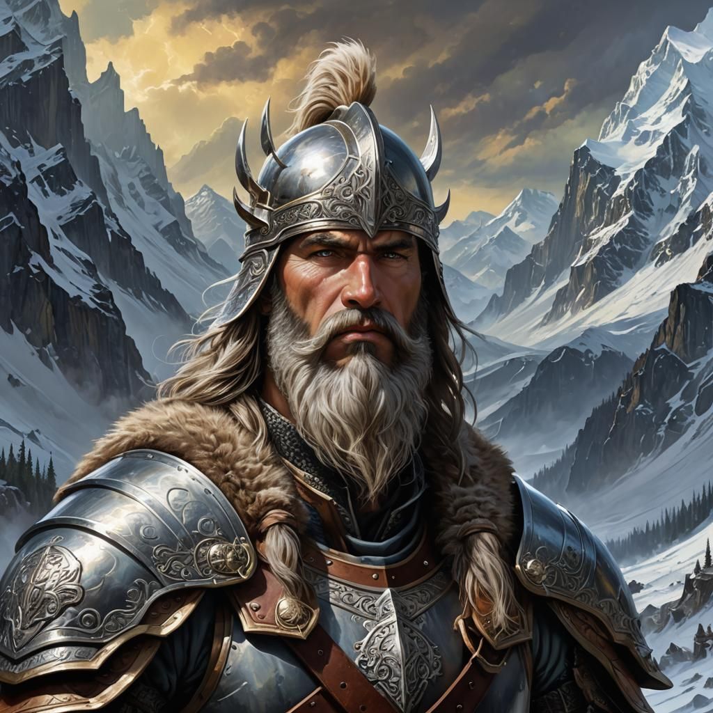 Epic Goliath Warrior in a Majestic Landscape