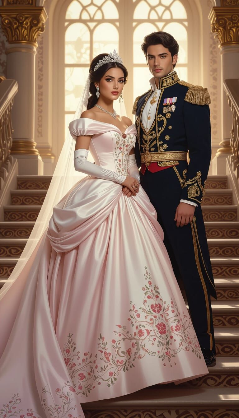 Wanita pakai baju gaun ala ala Cinderella dengan make up ara...