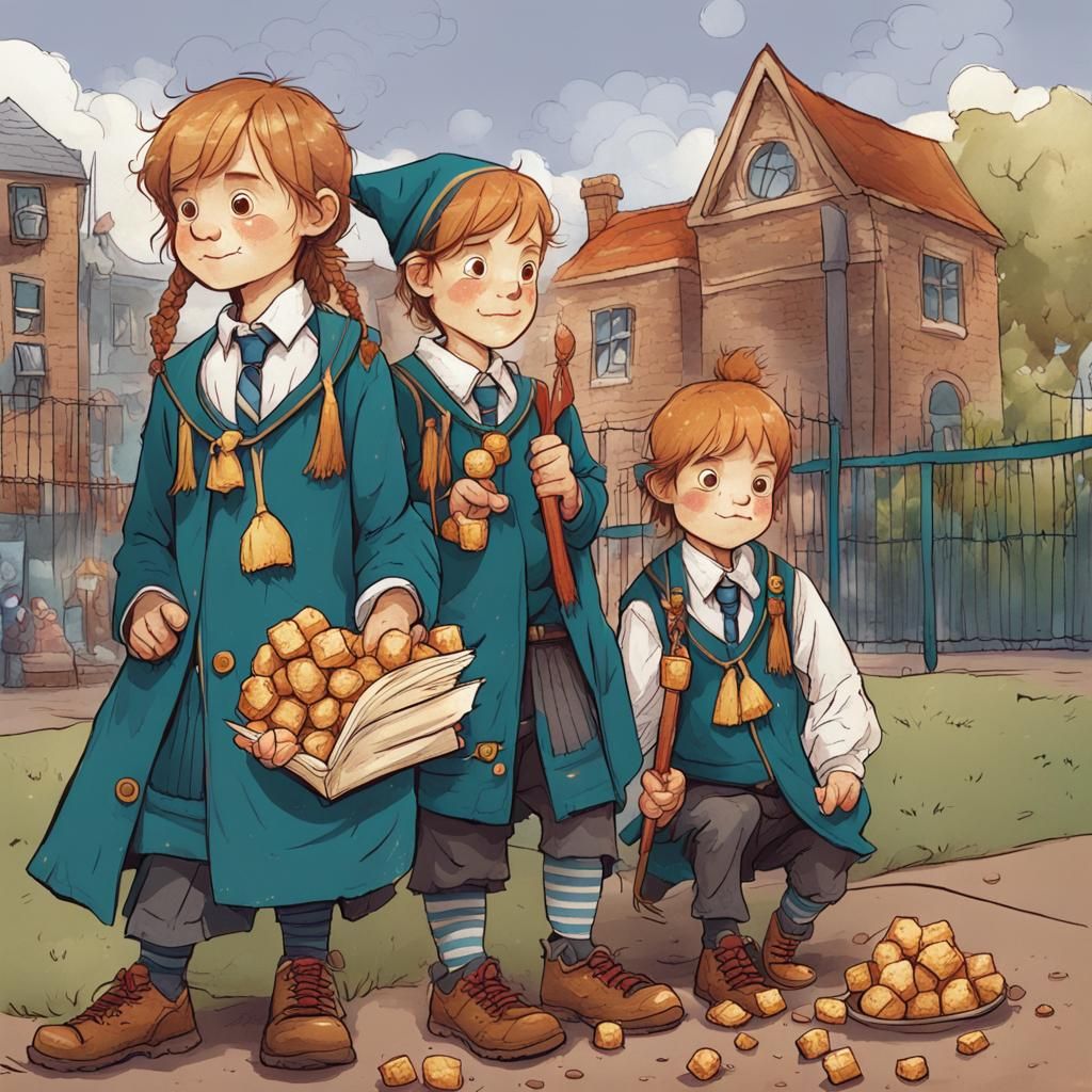 Tater Tot Wizards at Wizard School Playground