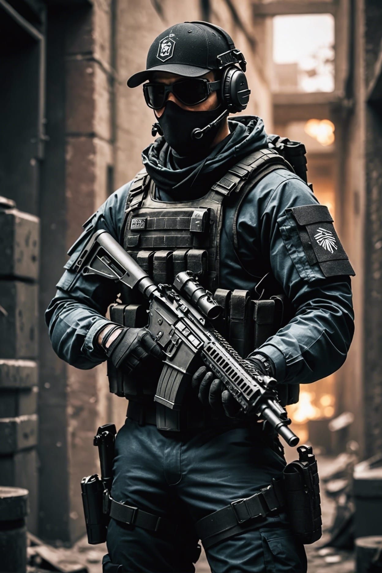 Tactical Operator Ready for Rainbow Six Mission