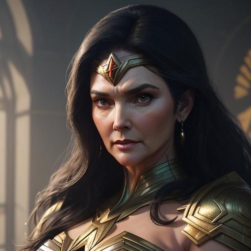 Wonder Woman Portrait with Ornate Details