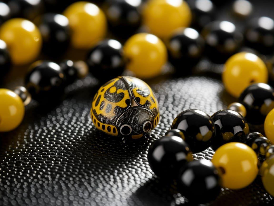 Ladybug on Luxury Bead Mosaic