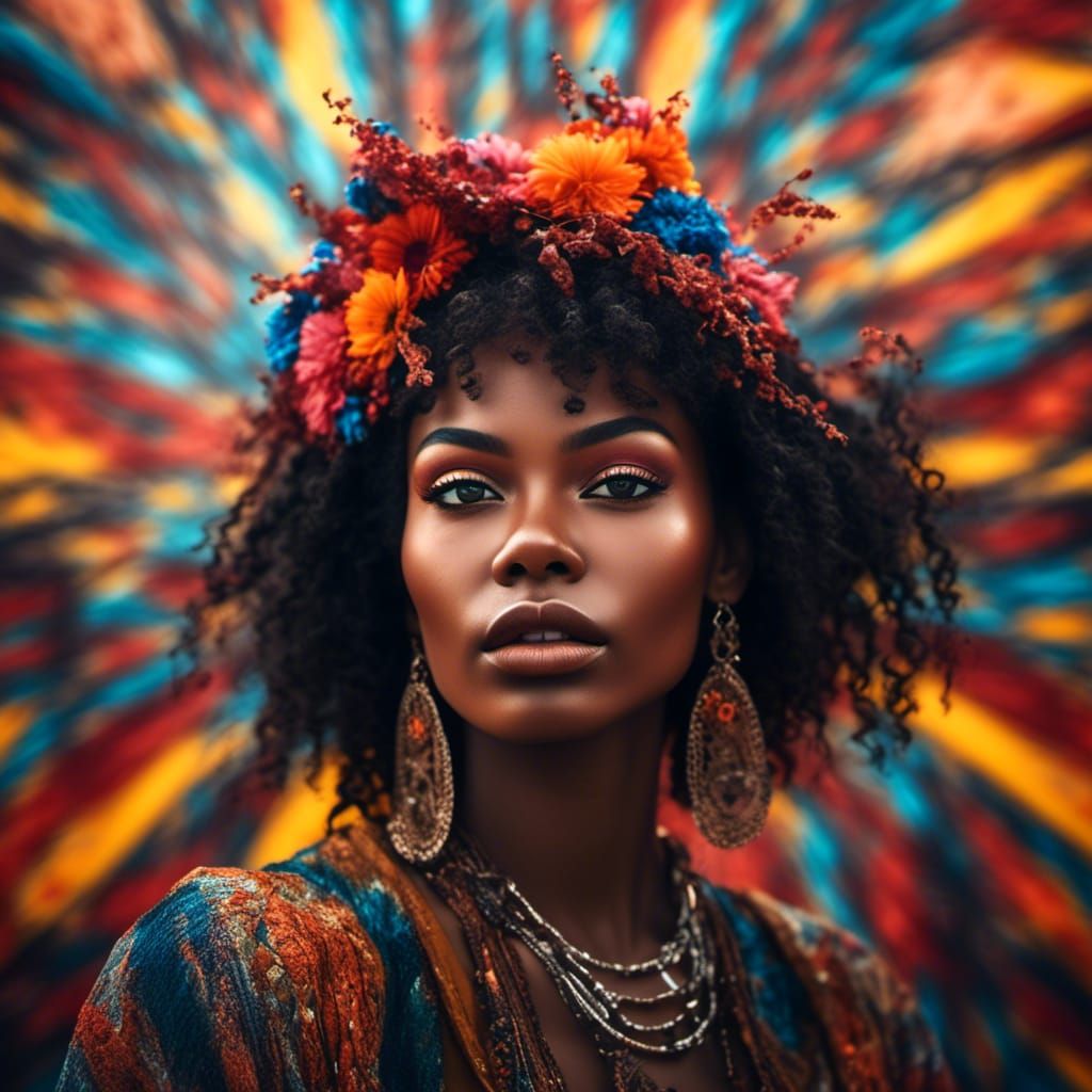 Eclectic Makeup Portrait of a Beautiful Woman