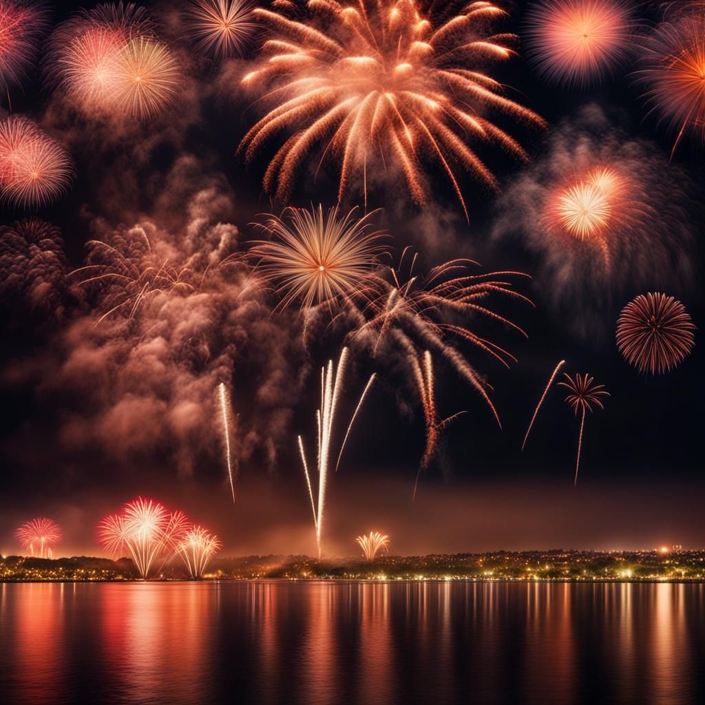 Dramatic Fireworks Display in High Definition