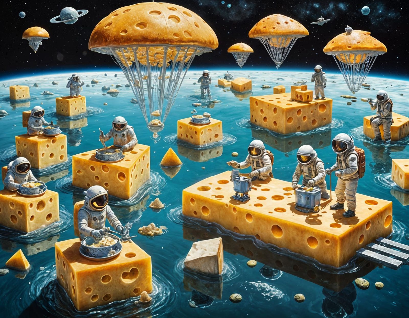 Abstract Fractal Art in Impressionistic Style