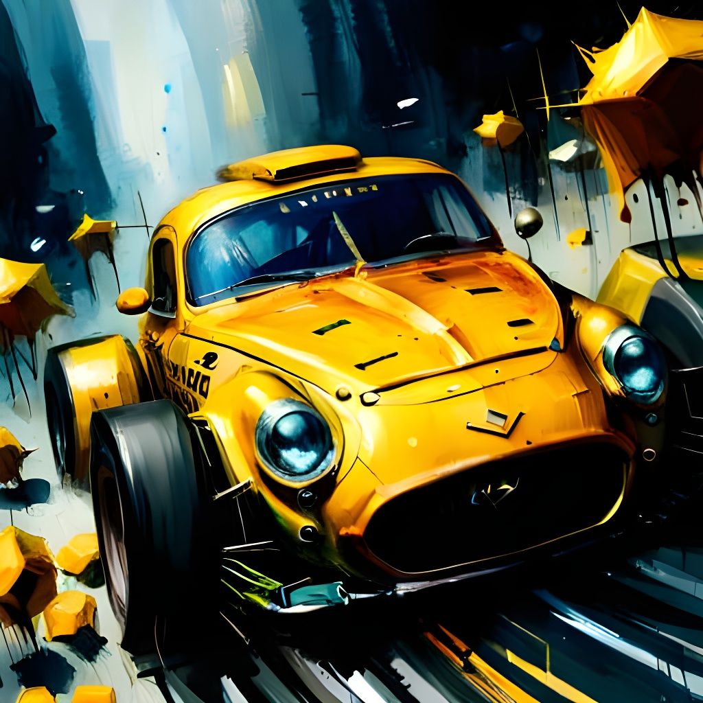 Bumble Bee Race Car in Speedpaint Style