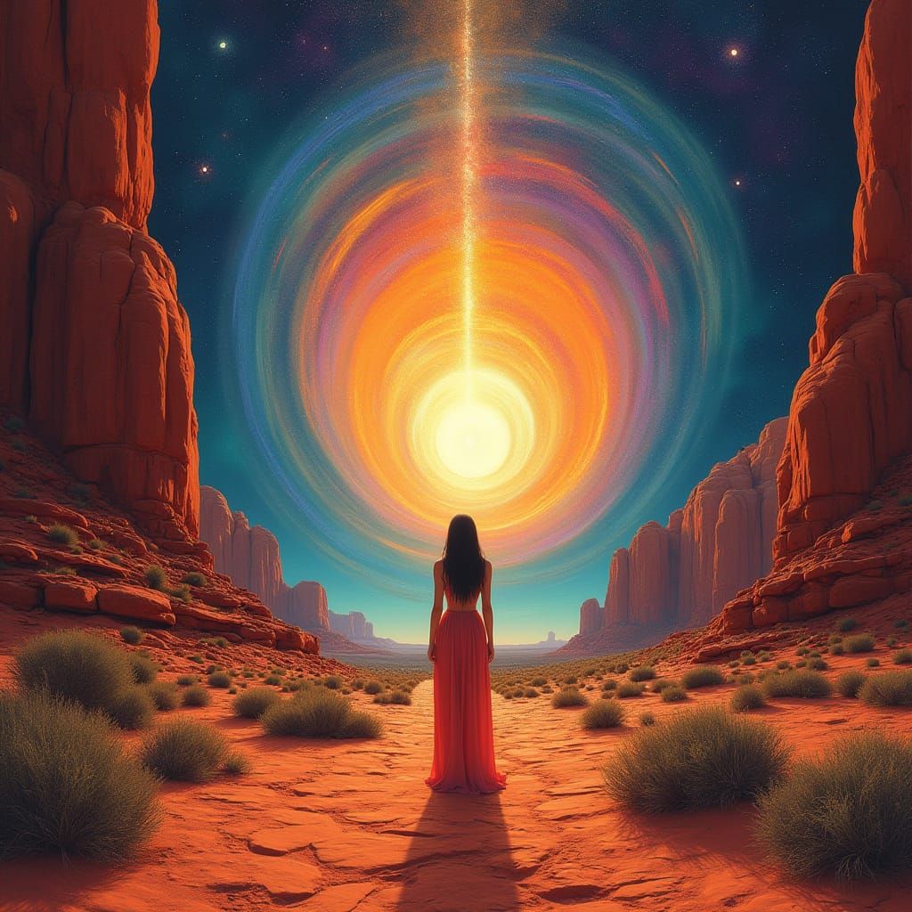 Sedona Arizona Portal in Futuristic Landscape Style